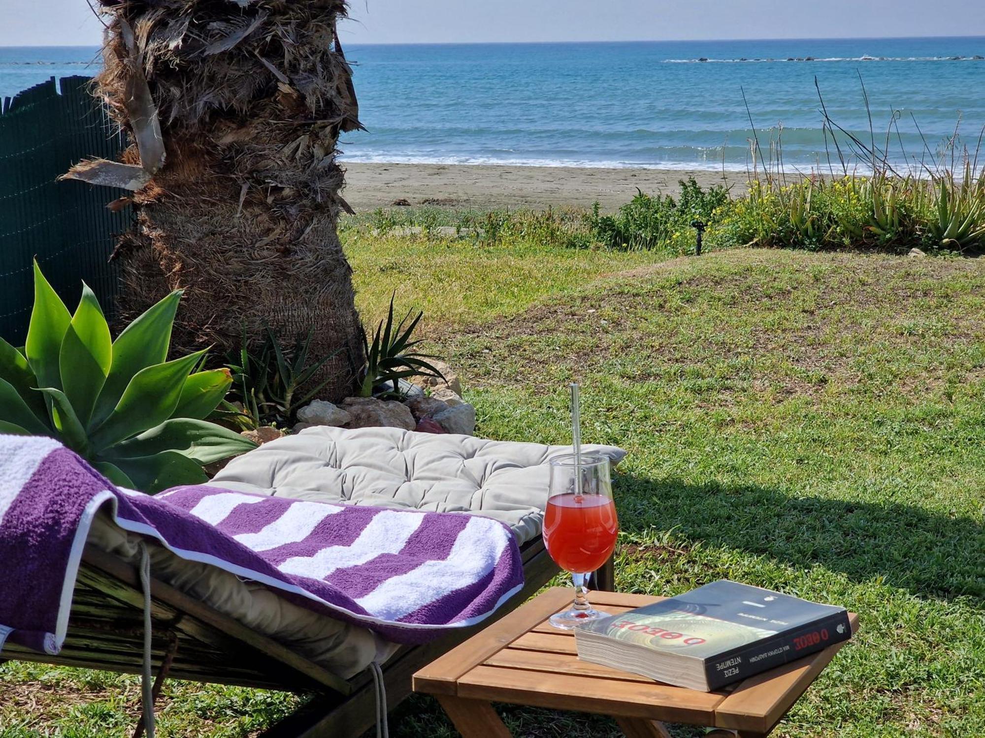 Ammos Beachfront Villa Paradise ลาร์นาคา ภายนอก รูปภาพ