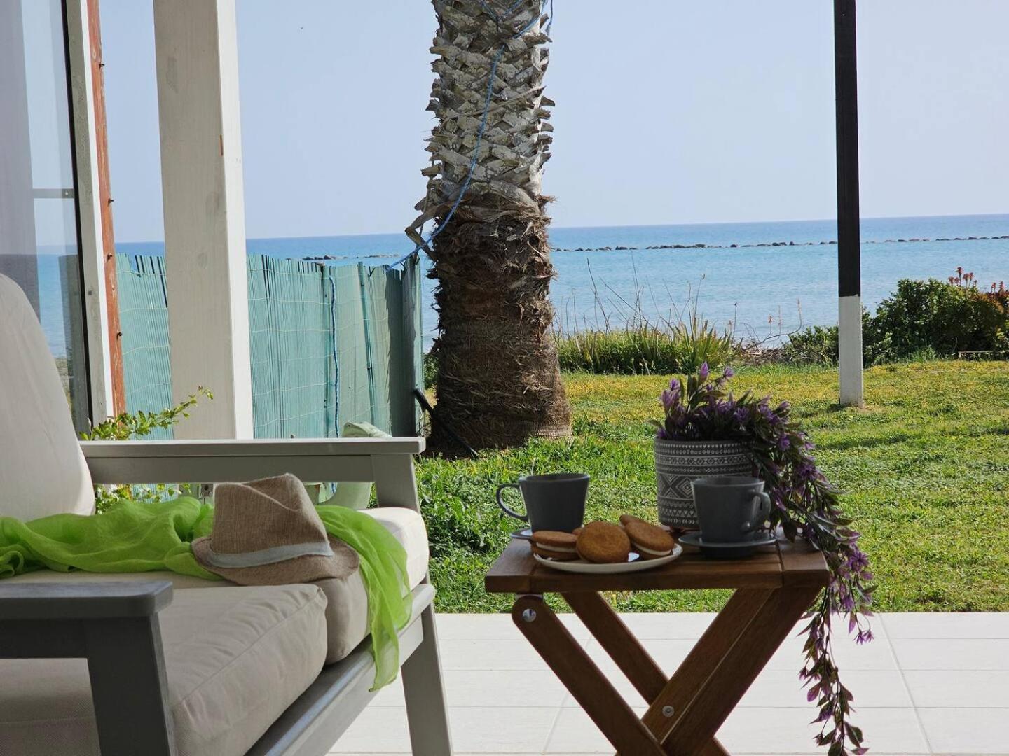 Ammos Beachfront Villa Paradise ลาร์นาคา ภายนอก รูปภาพ